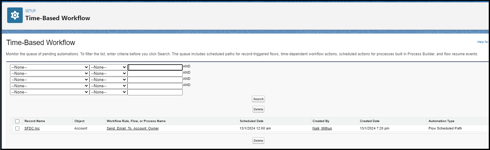 Schedule Triggered Flow In Salesforce