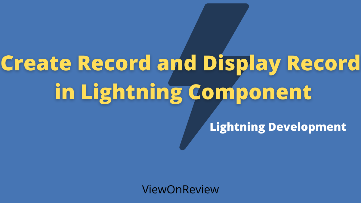 create record in lightning component