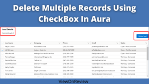 Delete Multiple Records using chexkbox in aura