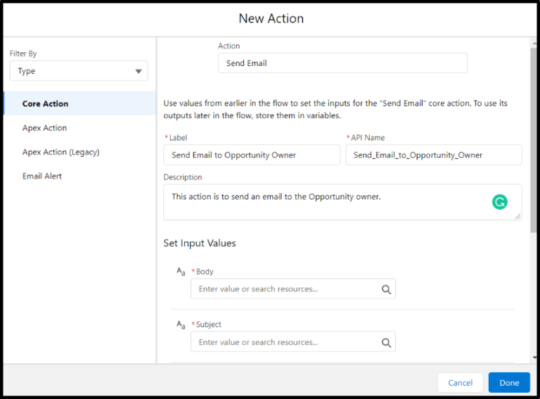 How to send email using flow in salesforce