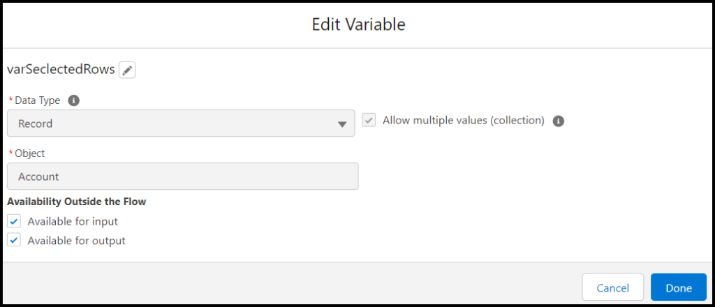 Selected Rows in Data Table