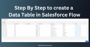 How to create a Data Table in Salesforce Flow : Complete Guide.