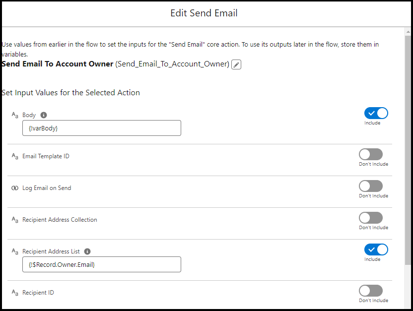 Email Action