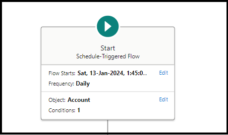 schedule flow initial screen