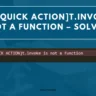 lwc quick action is not a function