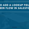 How to Add a Lookup Field to a Screen Flow in Salesforce